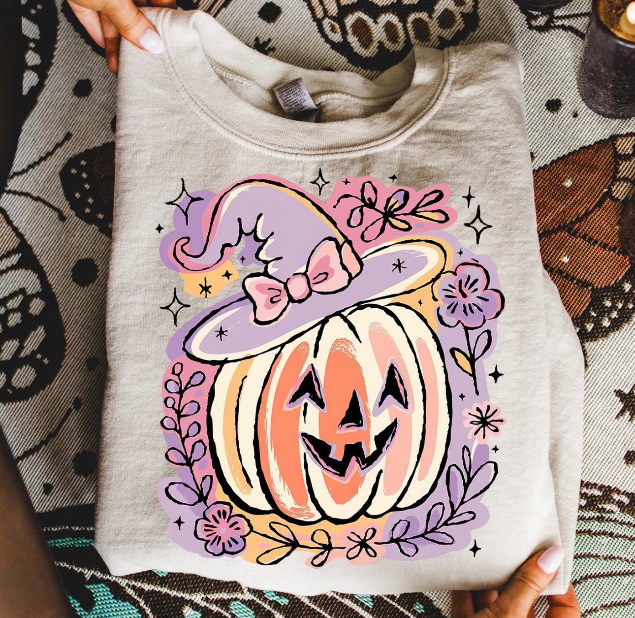 Floral Halloween Pumpkin