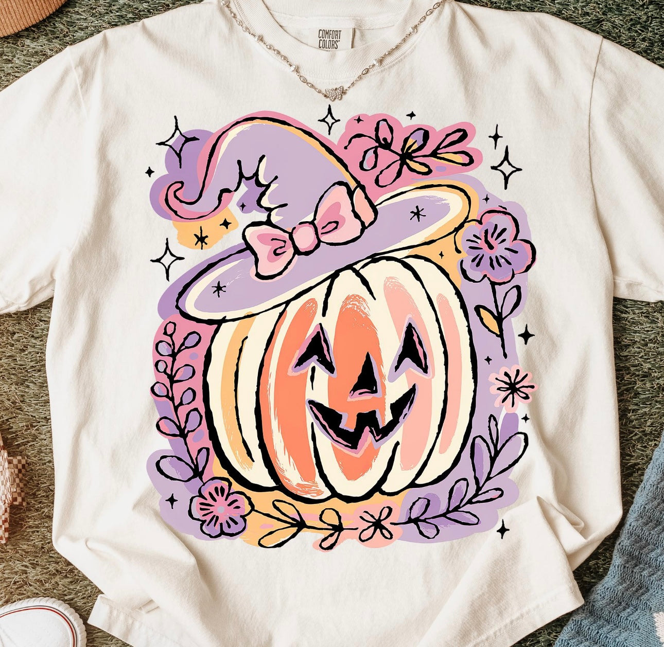 Floral Halloween Pumpkin