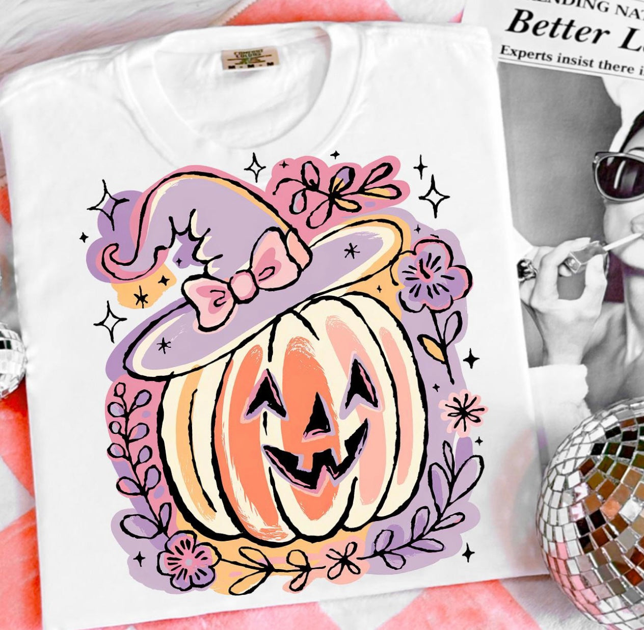 Floral Halloween Pumpkin