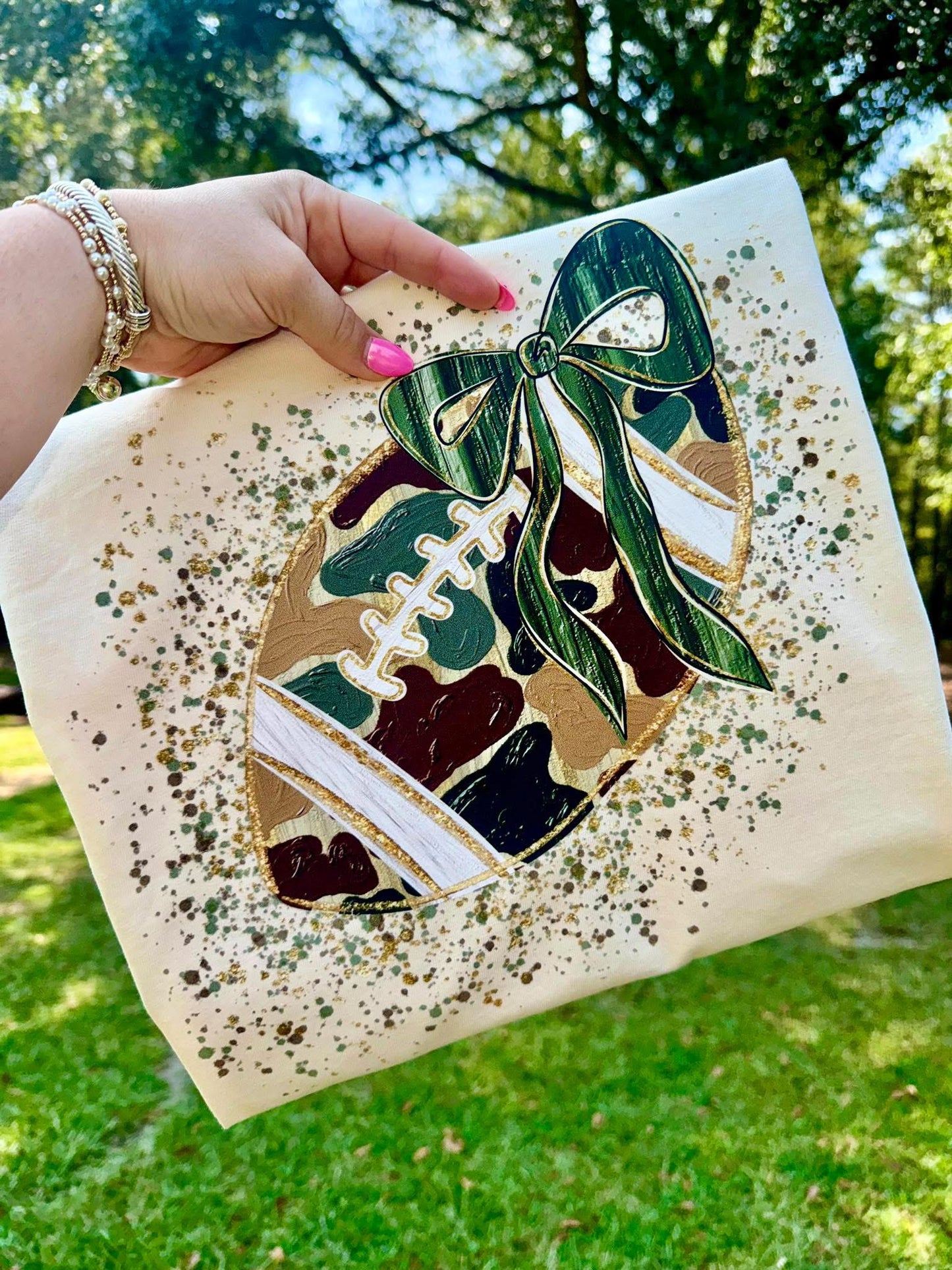 Camo Football Splatter