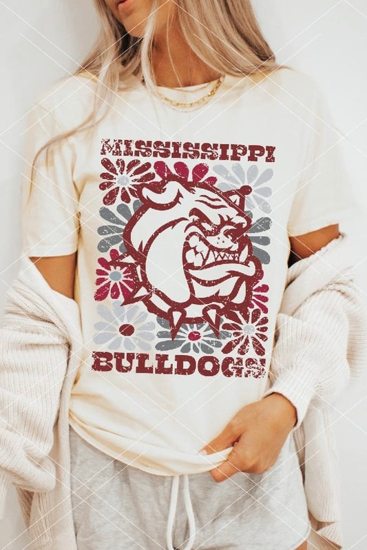 MS Bulldogs Groovy Floral