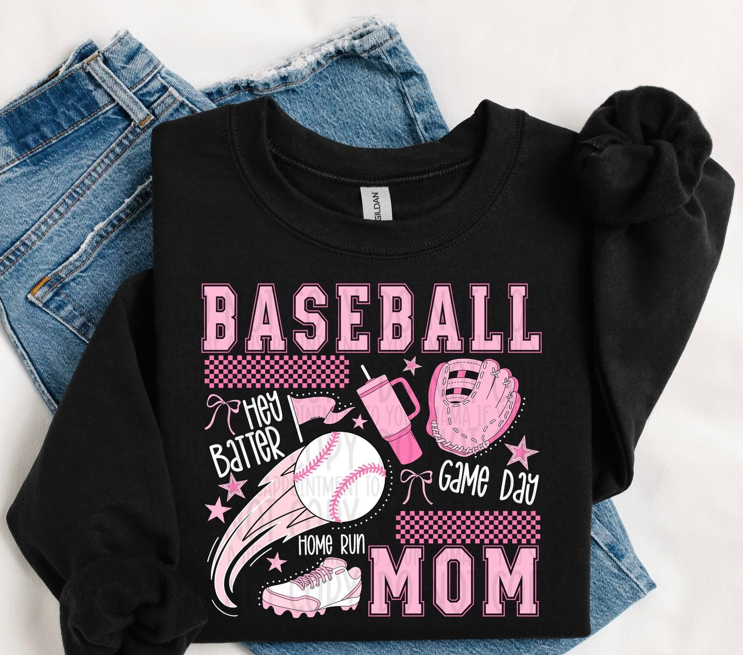 Pink Baseball Mom Collage