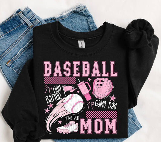 Pink Baseball Mom Collage