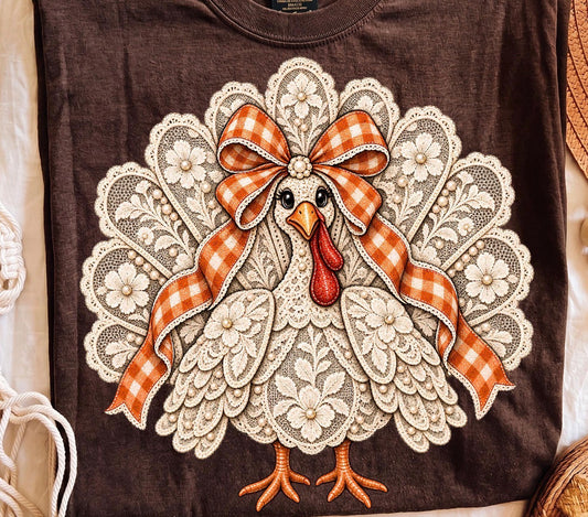 Lace Turkey with Bow