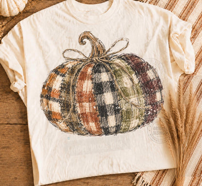 Grungy Plaid Pumpkin