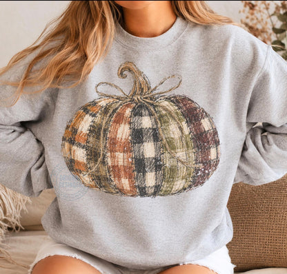 Grungy Plaid Pumpkin