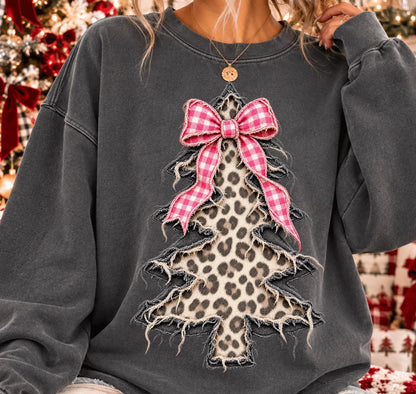 *FAUX* Shaggy Christmas Tree with Bow