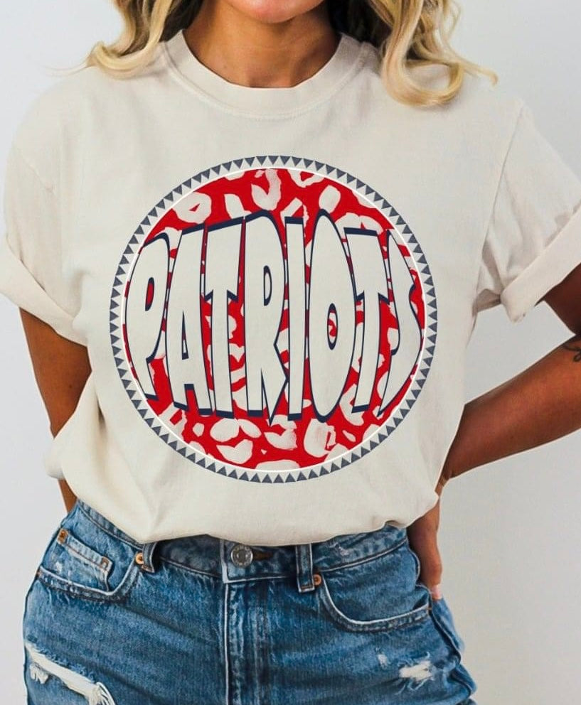 Patriots Leopard Retro Circle