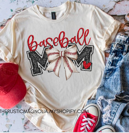 Baseball Mom Bow