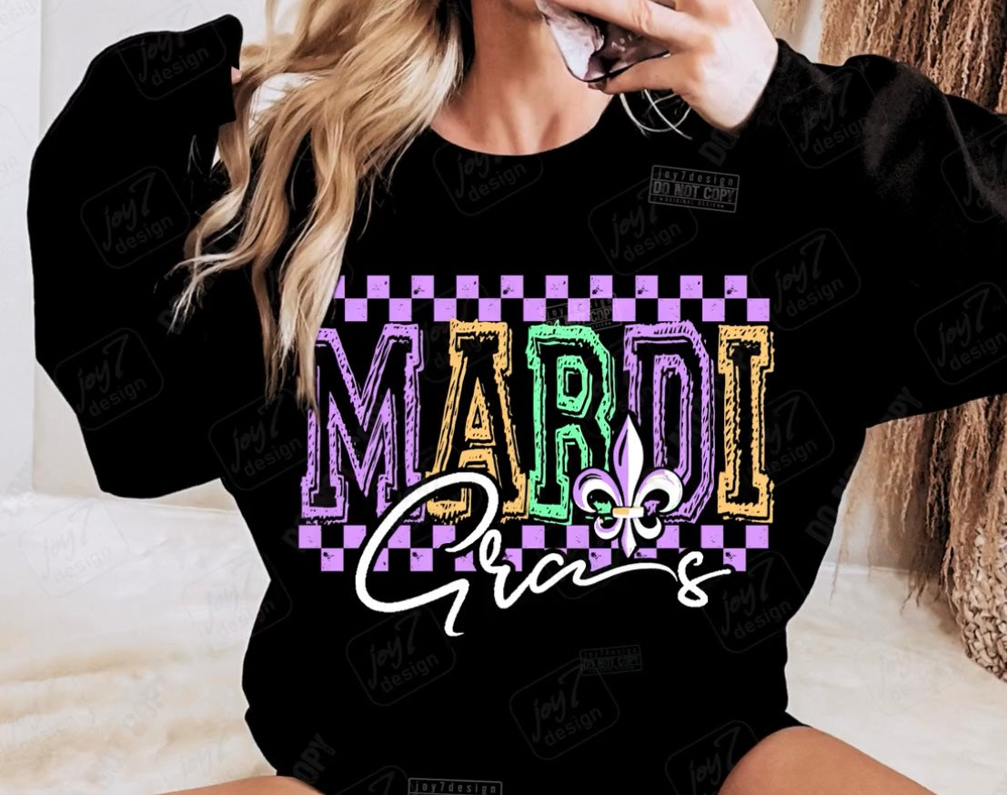 Mardi Gras Checkered