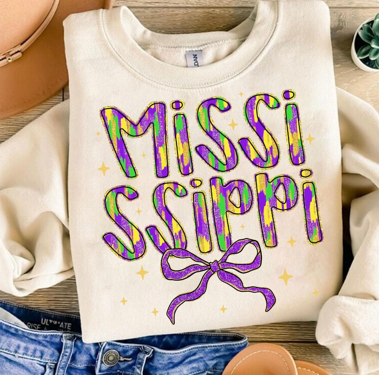 Mississippi Mardi Gras Bow