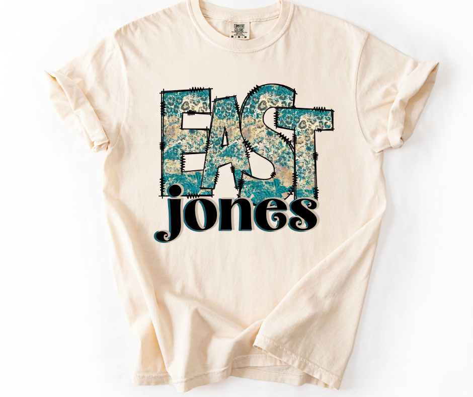 East Jones Tigers - Teal Leopard