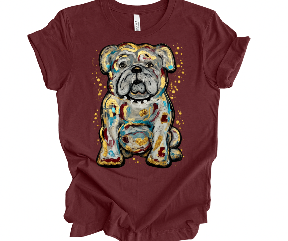 AGA Bulldog with Gold Splatter