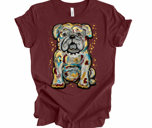 AGA Bulldog with Gold Splatter