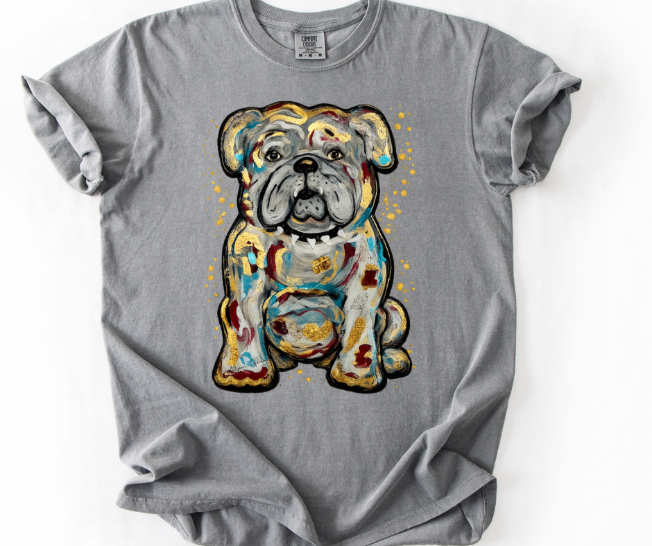 AGA Bulldog with Gold Splatter