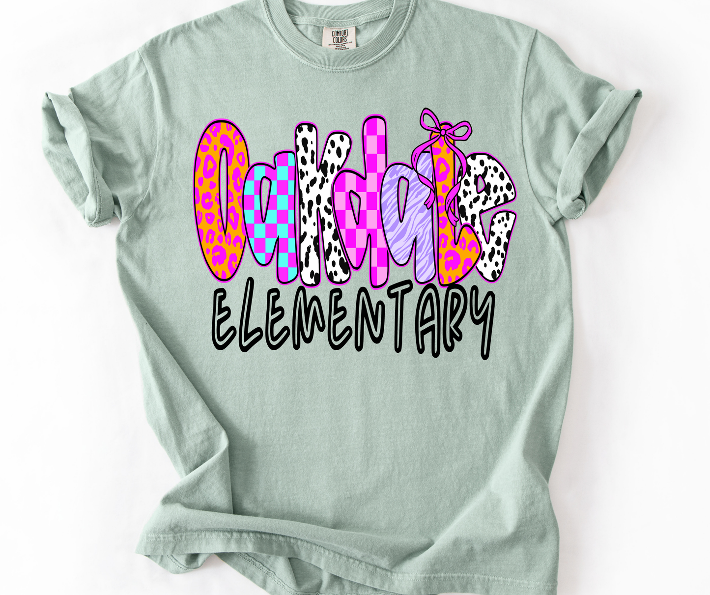 Oakdale Elementary w/ Bow (Bright Safari)