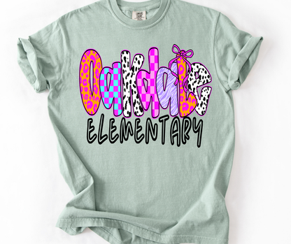 Oakdale Elementary w/ Bow (Bright Safari)