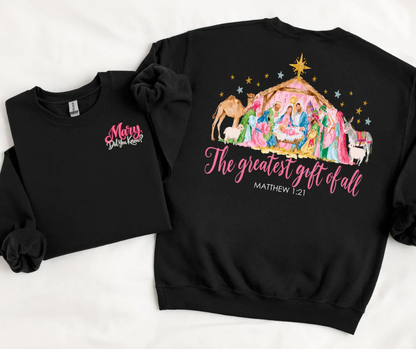 The Greatest Gift of All Nativity (BACK WITH FRONT POCKET)