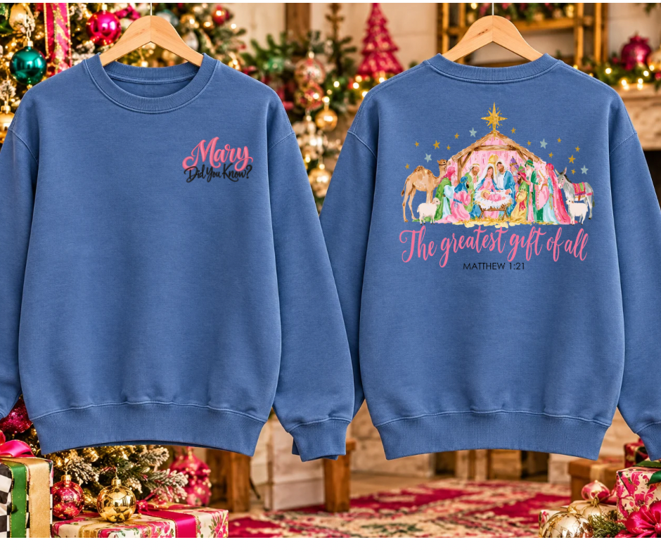 The Greatest Gift of All Nativity (BACK WITH FRONT POCKET)