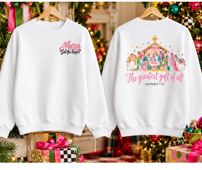 The Greatest Gift of All Nativity (BACK WITH FRONT POCKET)