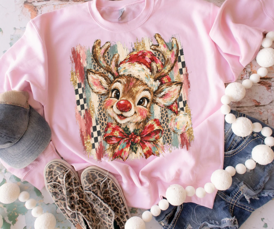 Vintage Reindeer Brushtroke