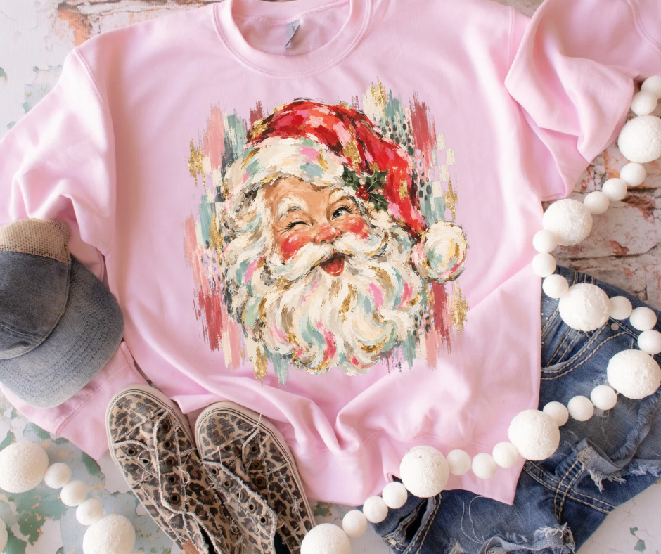 Vintage Santa Brushtroke
