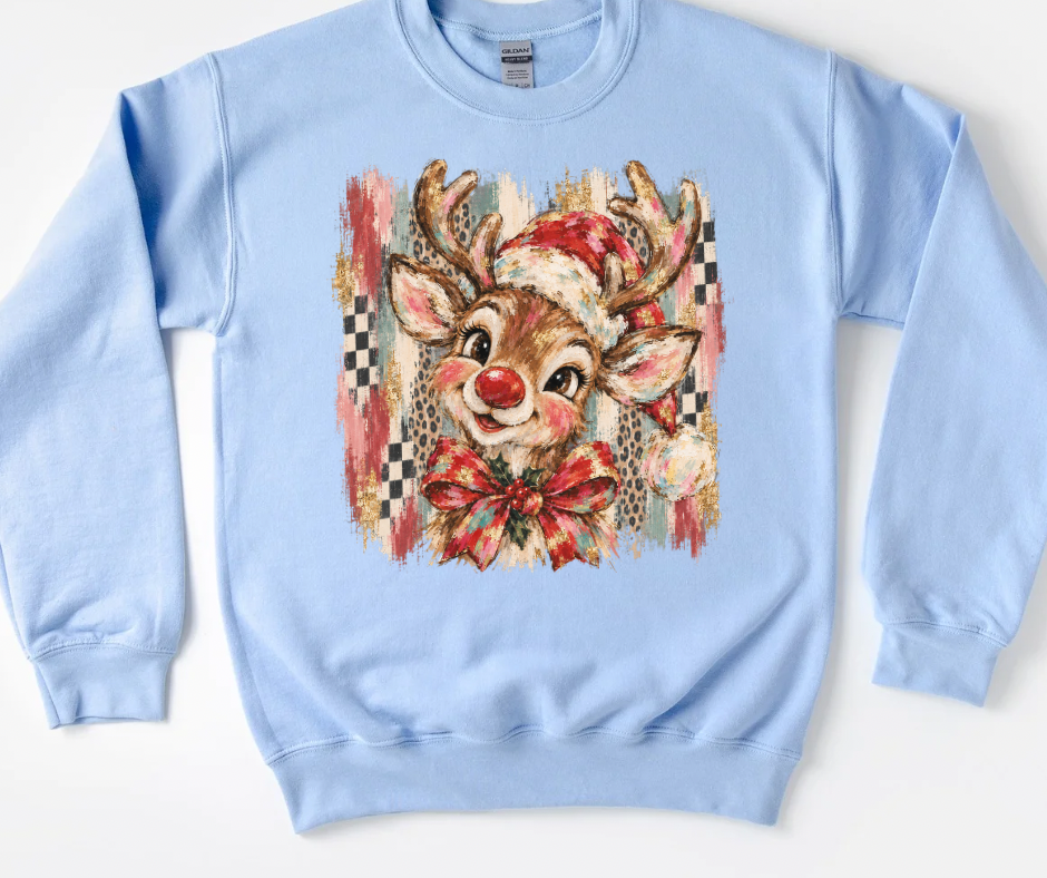 Vintage Reindeer Brushtroke