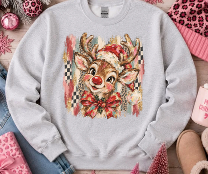 Vintage Reindeer Brushtroke