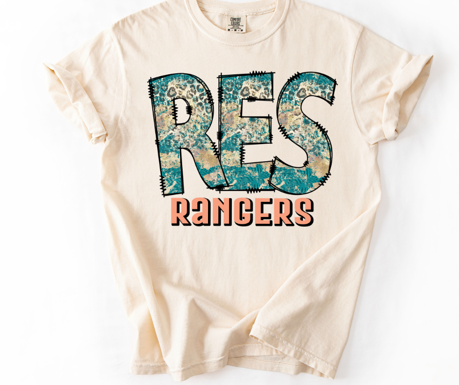 RES Rangers Teal Leopard