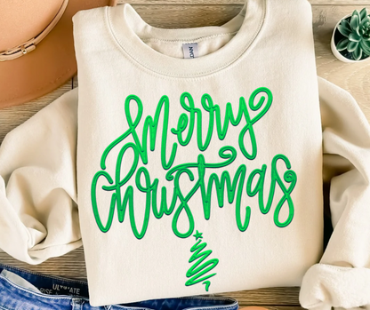 Merry Christmas (Faux Embroidery)