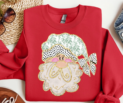 Green Foil Dottie Santa