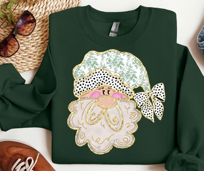 Green Foil Dottie Santa