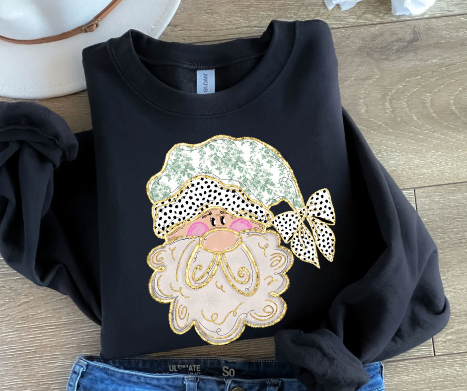 Green Foil Dottie Santa