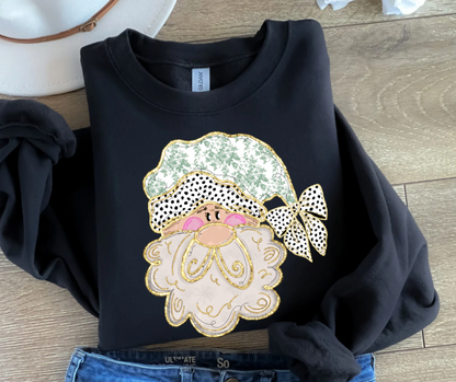 Green Foil Dottie Santa