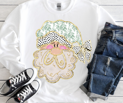 Green Foil Dottie Santa