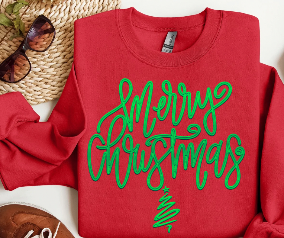 Merry Christmas (Faux Embroidery)