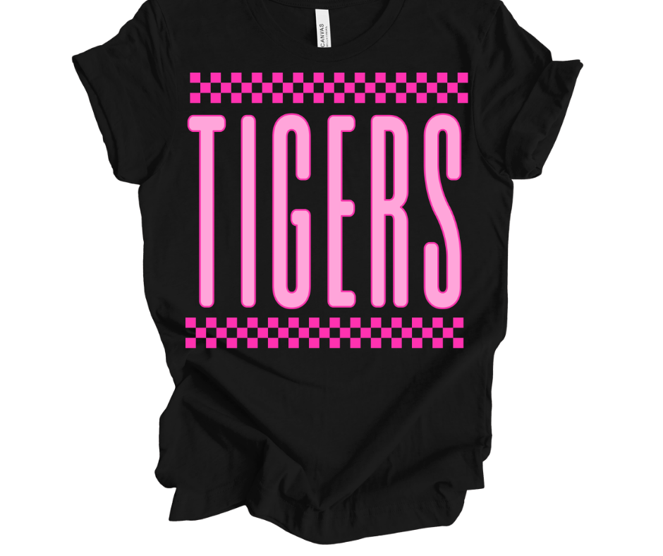 Tigers Checkered - Pink