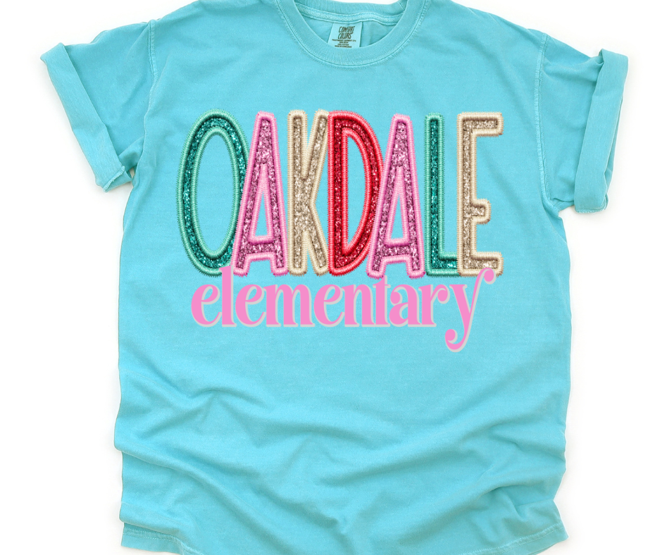 Oakdale Elementary(Faux Sequin/Embroidery)