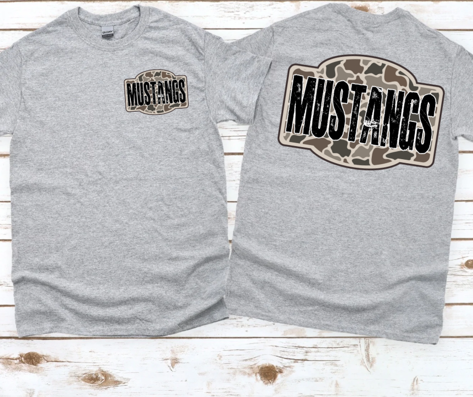 Mustangs - Camo (Front & Back)