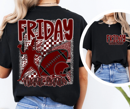 Friday Night Lights (AJD) Maroon & White