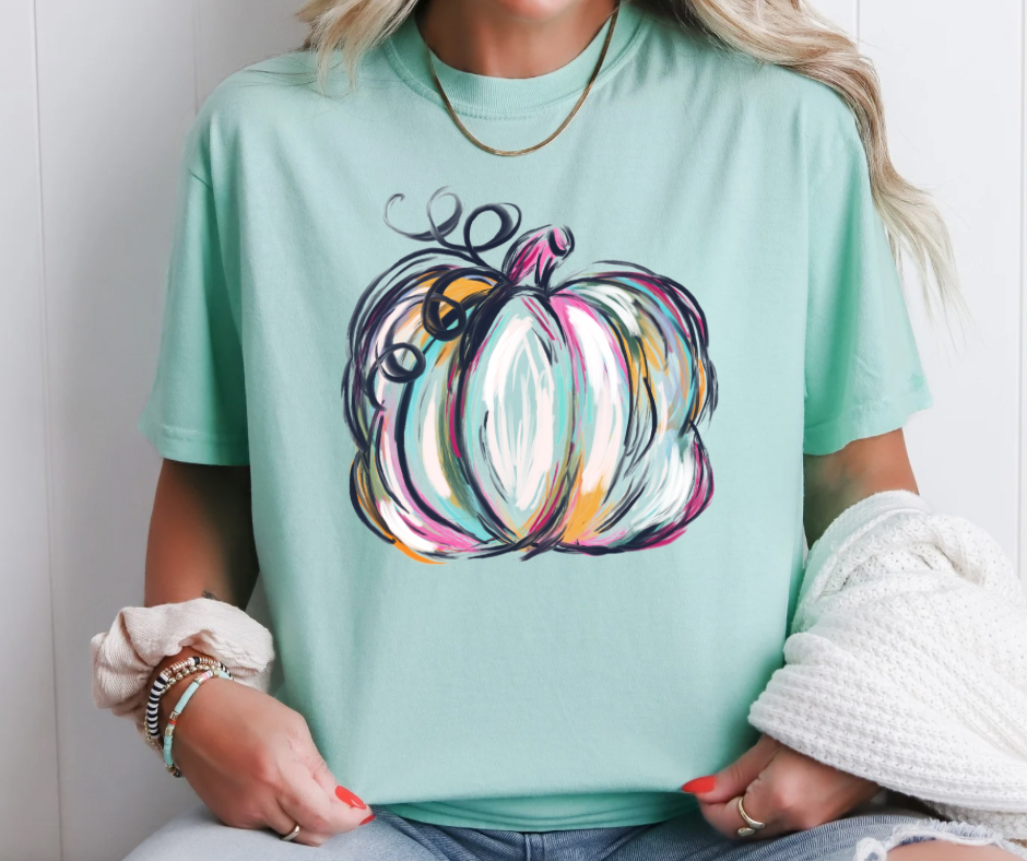 Painted Watercolor Pumpkin