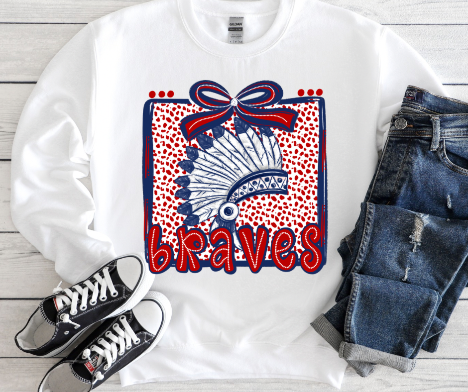 Braves - Dots & Bow