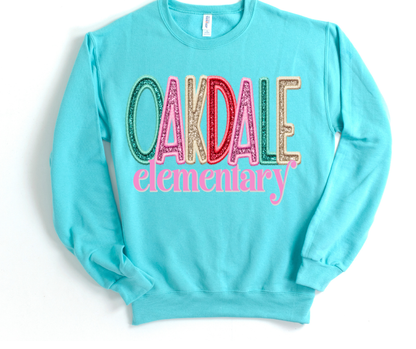 Oakdale Elementary(Faux Sequin/Embroidery)