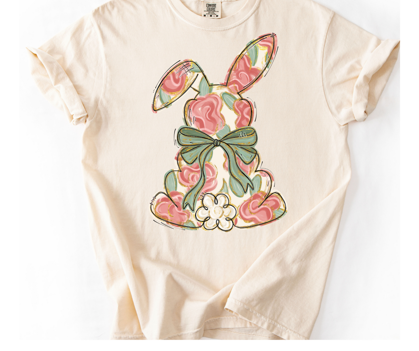 Pink Floral Bunny