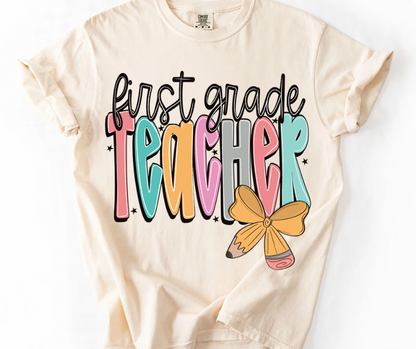 First Grade Teacher Bow