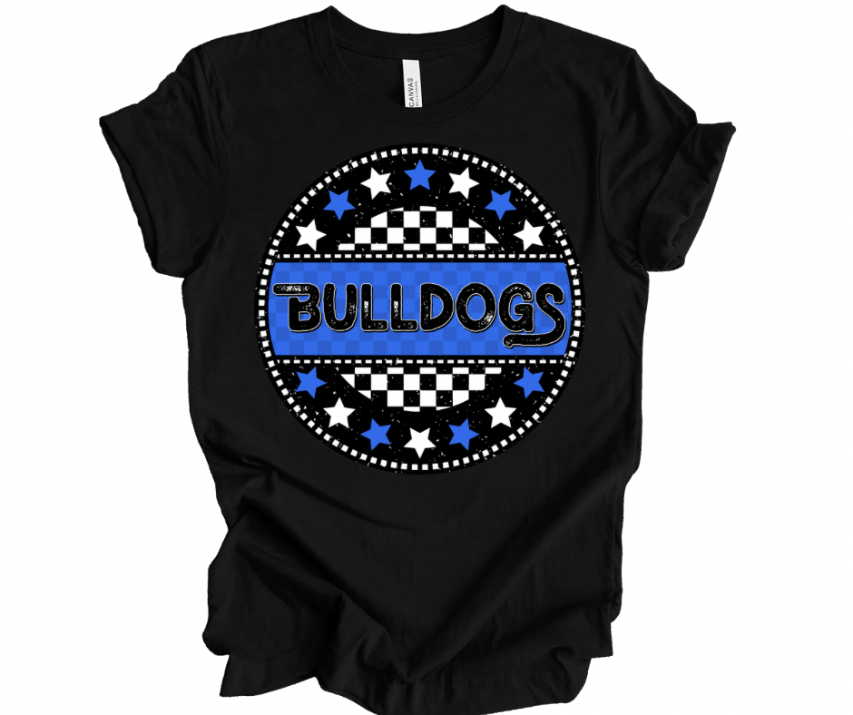 Bulldogs Checkered Star (Royal/Black)