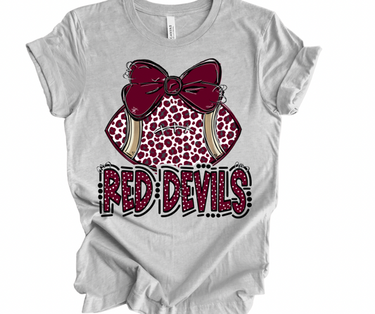 Red Devil Leopard Football