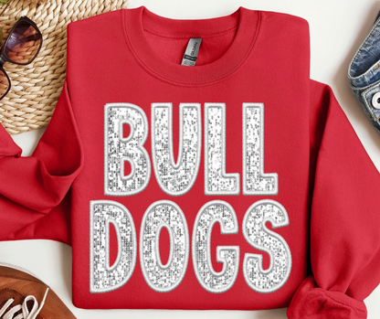 BULLDOG (White *FAUX Sequin)