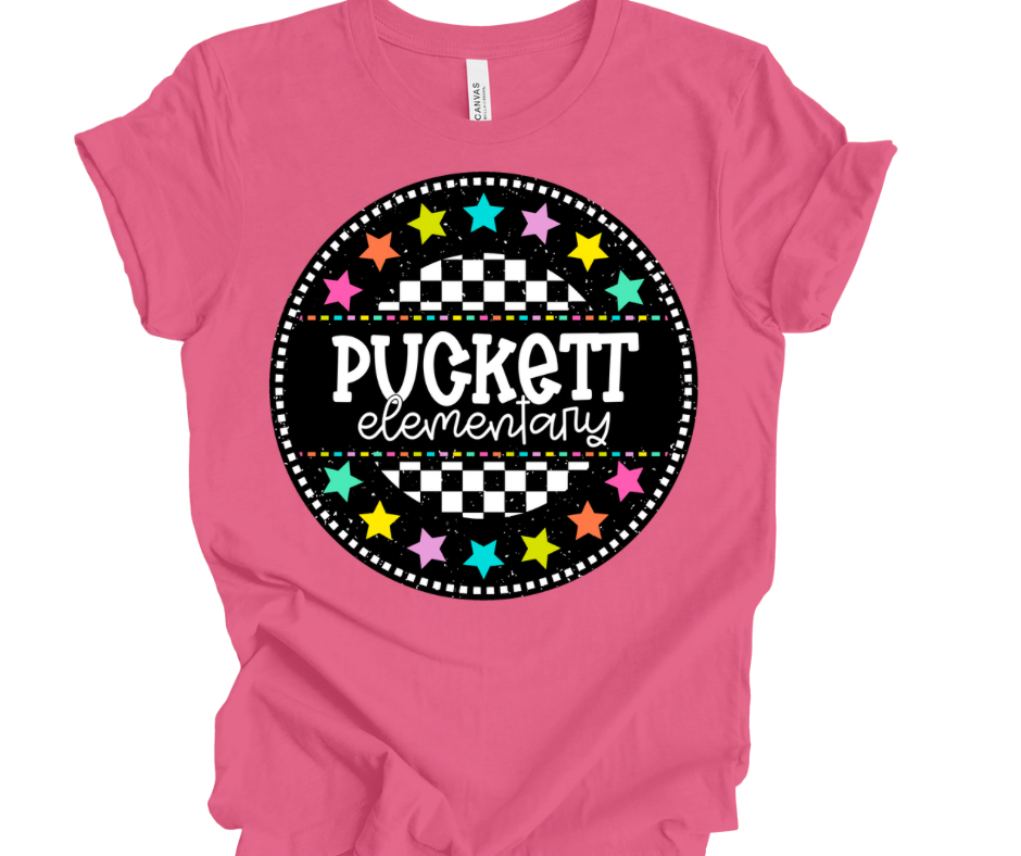 Puckett Elementary Checkered Stars
