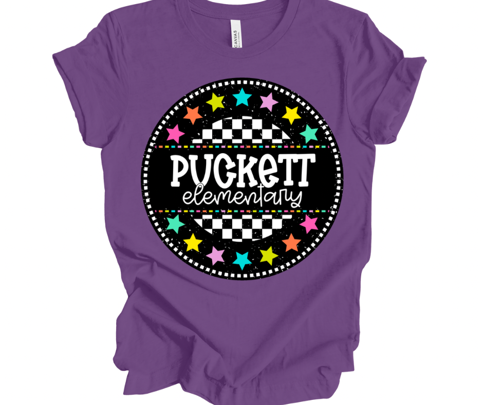 Puckett Elementary Checkered Stars